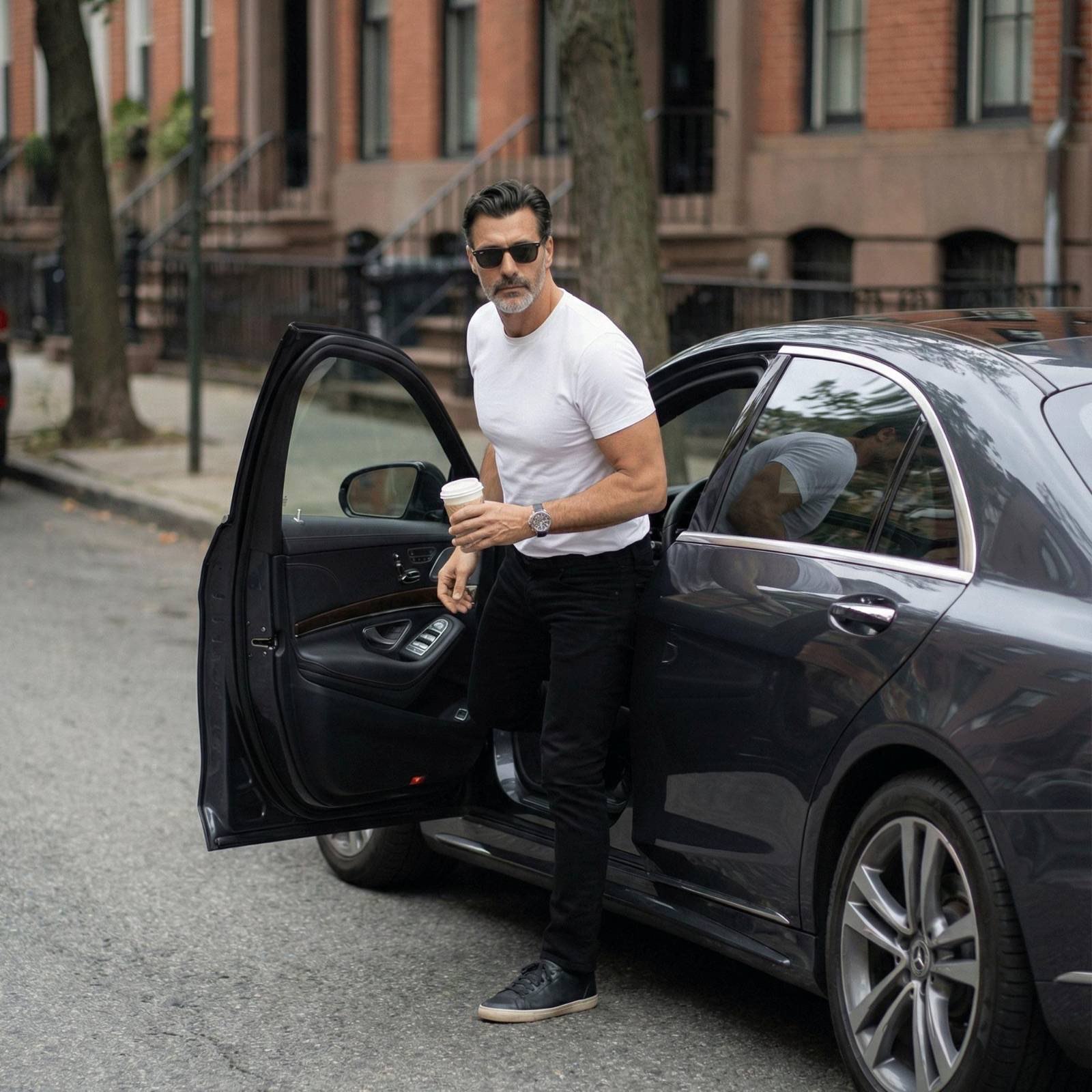 Andreas Szakacs at a Protocol Horizon industry event showcasing his AI-focused film career